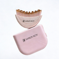 Brosse sèche pour le visage, masseur de contour facial, sculpteur de la mâchoire et du menton, poils synthétiques doux, brosse en forme de croissant, nouveau contour lymphatique