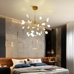 Moderne Boom Gouden Tak Led Nieuwe Bloem Kroonluchter Nordic Luxe Vuurvlieg Licht Armatuur Designer Plafond Verlichting Voor Woonkamer - Product Image 5