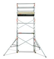 Plateforme de travail mobile moderne en aluminium avec roues verrouillables, échelle de chantier haute résistance pour la construction