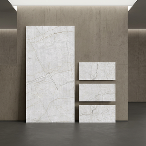 Gray Terrazzo Carving Porcelain Tiles 24x48 Inch Cement Look Floor Wall for Contemporary Commercial Spaces - Product Image 2