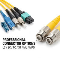 HANKE kabel lapis baja serat optik, konektor kabel LC-LC 4core Singlemode Multimode GYFJH FTTA komunikasi G657A1