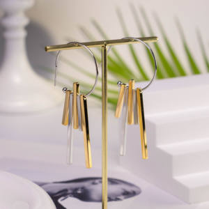 Boucles d'oreilles longues à franges simples en argent rétro bohème européenne américaine, design de niche géométrique, secteur unique, bijoux pour femmes - Product Image 5