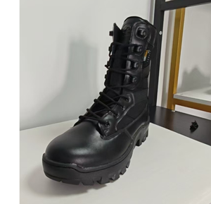 Botas de cuero vacuno negras para hombre TSB05, duraderas, para entrenamiento, senderismo, bosque, jungla, Asiaon H. - Product Image 3