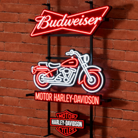 Enseigne au néon LED 3D personnalisée, illuminée, logo de bière et de vin, entreprise, extérieur, intérieur, bar, magasin, publicité, cadre métallique, enseigne au néon LED