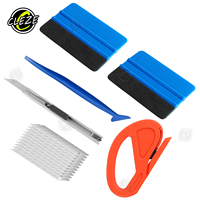 CLEZE voiture Film Wrap Kit vinyle grattoir teinte outil fenêtre teinte outil Kit véhicule verre Film de protection raclette