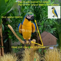 Maracuja Animatrónica Realista, Robot de Loro Animado, Modelo de Pájaro Decorativo para Interiores con Plumas Realistas
