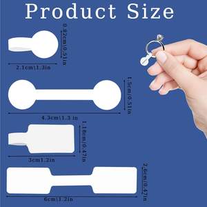 Wholesale <strong>White</strong> Blank Pricing Sticker <strong>Label</strong> Tag, Self Adhesive Jewelry Sticker Tag <strong>Labels</strong> for Necklace Earring Bracelet Ring - Product Image 2