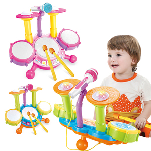 Bébé Montessori Instrument de musique enfant en bas âge Musical Battant <span class=keywords><strong>Tambourin</strong></span> Kit Éducatif Microphone Jazz Tambour Jouet Ensemble <span class=keywords><strong>pour</strong></span> Enfants - Product Image 1