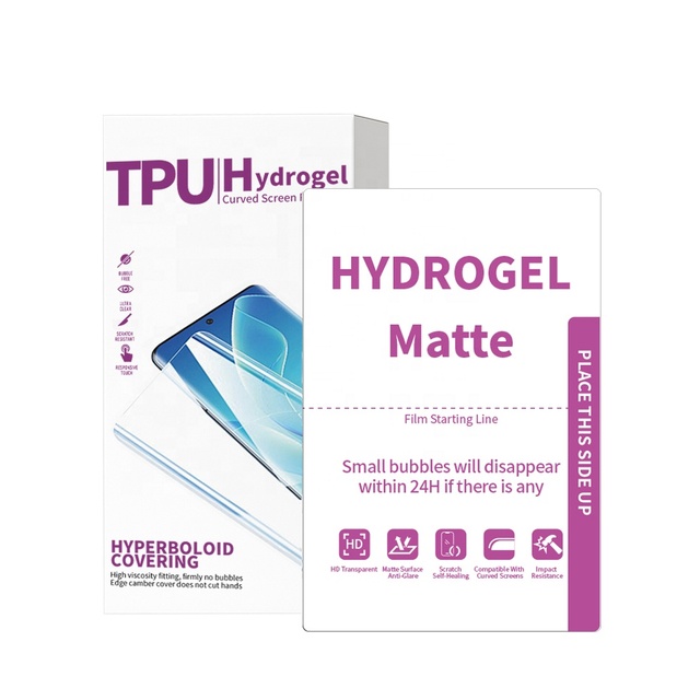 0.14mm 8.5inch Grade AAA Hydrogel Matte Film TPU Anti-Glare Waterproof Ultra-Thin Screen Protector for Mobile Phones