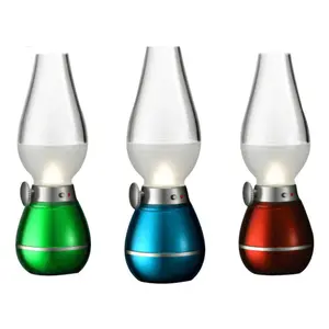 USB Rechargeable Blowing Control Dimmable Night Light LED Candle Lamp