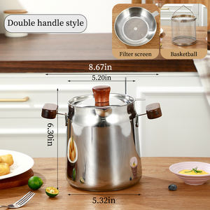 Récipient multifonctionnel en métal <span class=keywords><strong>de</strong></span> grande capacité pour graisse <span class=keywords><strong>de</strong></span> bacon Pot <span class=keywords><strong>de</strong></span> passoire à huile avec <span class=keywords><strong>panier</strong></span> <span class=keywords><strong>de</strong></span> <span class=keywords><strong>friteuse</strong></span> et pot <span class=keywords><strong>de</strong></span> filtre à huile - Product Image 6