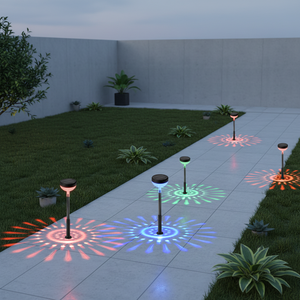 Nouvelle <span class=keywords><strong>Lampe</strong></span> <span class=keywords><strong>Solaire</strong></span> Extérieure pour Pelouse, Étanchéité IP65, RVB Couleurs Fixes, Dégradé Coloré, Projection Goutte d'Eau, Installation sur Piquet au Sol - Product Image 2