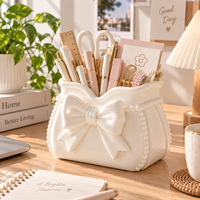 Boîte de rangement multifonctionnelle en plastique rectangulaire faite à la main pour le bureau, le salon, les pinceaux de maquillage, le porte-stylos de bureau