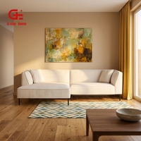 Ensemble de meubles modulaires Chesterfield modernes trois places, canapé sectionnel en tissu pour appartement, hôtel, salon