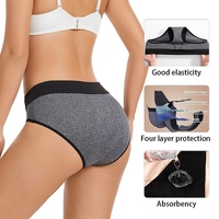 Culottes menstruelles pour femmes, protection complète 4 couches, lavables, pour incontinence, sous-vêtements fonctionnels