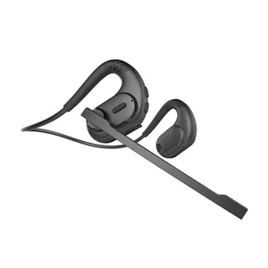 蓝牙耳机，带可拆卸麦克风噪音消除无线耳机，适用于手机笔记本电脑电脑开耳式耳机