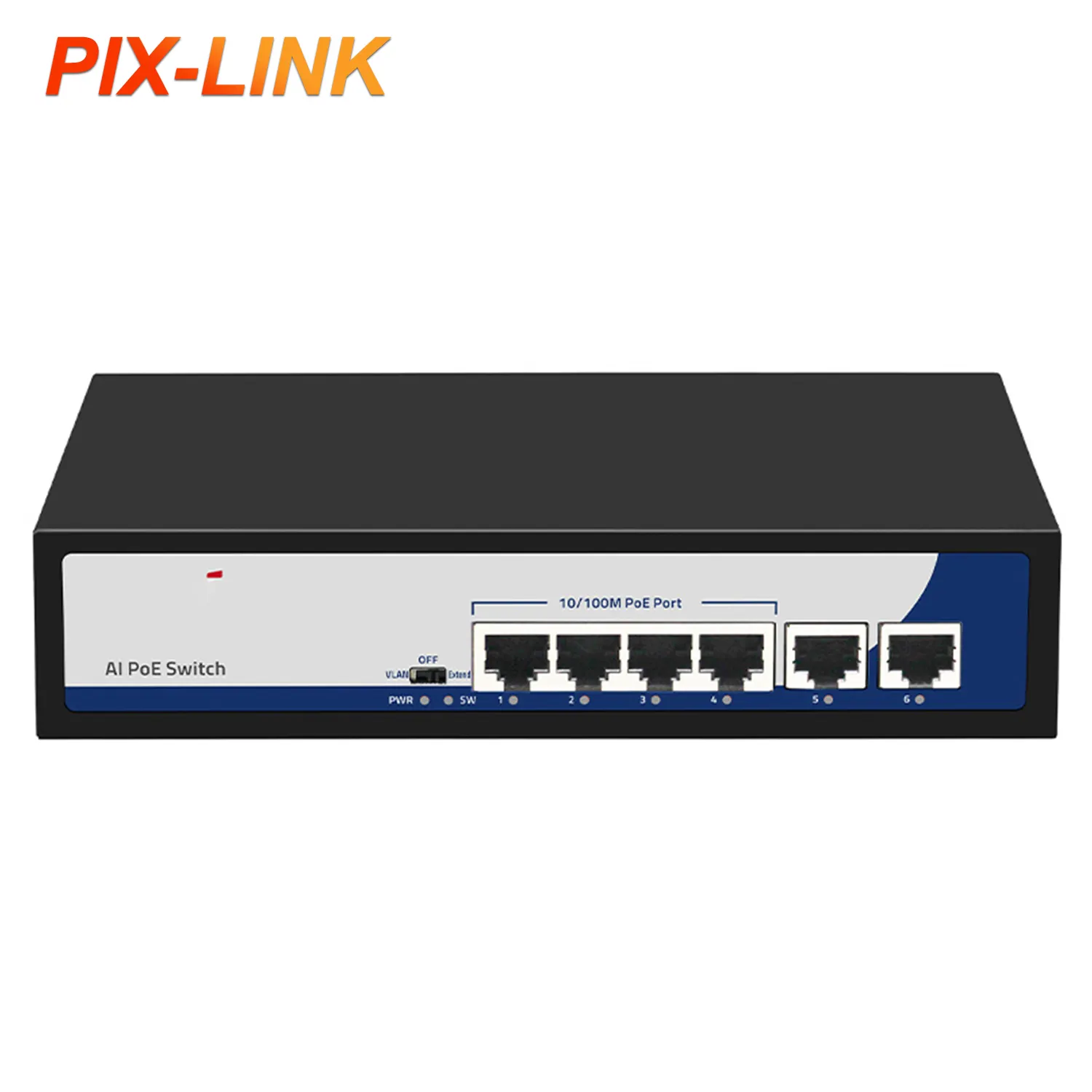 PoE Ethernet anahtarı 4 port 10 100M PoE ağ anahtarı CCTV IP kamera için 2 port Uplink ile
