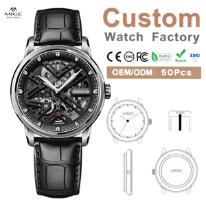 OEM Custom Logo Men's <b>Automatic</b> <b>Skeleton</b> <b>Watch</b> Wholesale 42MM Stainless Steel Hollow Dial Luxury Mechanical <b>Watches</b> - Product Image 1