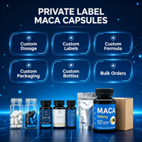 Extrait de racine de Maca haute pureté 1500mg en capsules – Soutien naturel à l'énergie et à la vitalité masculine – 60 gélules – Complément alimentaire à base de plantes – Marque privée OEM