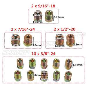 1/2 lot de tube en spirale de 25 pieds, en cuivre nickelé, diamètre extérieur 3/16 po, pour conduite de frein, avec 16 écrous de tube - Product Image 5