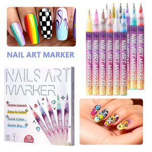 Stylo à dessin pour nail art, stylo acrylique pour ongles, imperméable, bricolage, ligne 3D, outil de beauté pour nail art, manucure - Product Image 6