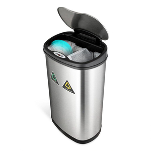 Thùng Rác Kép Và Thùng Tái Chế Thùng Rác Cảm Biến Tự Động Không Chạm Ngăn Kép Cảm Biến Chuyển Động Thùng Rác Cho Nhà Bếp - Product Image 6