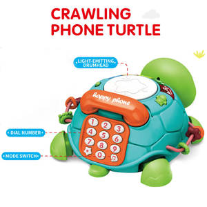 Juguete de Tortuga <span class=keywords><strong>El</strong></span>éctrica Interactiva con Inducción, Accesorios de Desarrollo para Bebés, Teléfono Musical Educativo para Niños Pequeños - Product Image 3