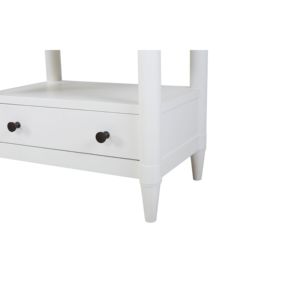 White Nightstand With 2 <b>Drawers</b> <b>Storage</b> <b>Drawer</b> Unit <b>For</b> Bedroom - Product Image 3