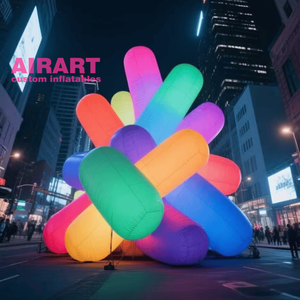 Coloré LED Éclairage Gonflable Pilier Colonne Ballon Couleur Changé Gonflable Lampadaires Décoration De Rue la Nuit - Product Image 1