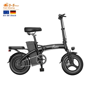 LOOKRUN Bicicleta Eléctrica Plegable de 250W en Stock en la UE, 48V 13Ah, Mini Bicicleta Eléctrica de 14 Pulgadas con Cuadro de Acero al Carbono y Frenos de Disco para Desplazamientos Diarios - Product Image 1