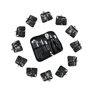 Juego de Manicura y Pedicura de Lujo 10 en 1, Herramientas de Acero Inoxidable con Caja y Bolsa con Cierre, Portátil para Uso en el Hogar, Salón o para Bebés - Product Image 1