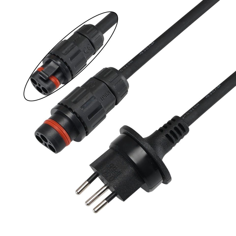 Hot H07RN-F 3x1.0mm2 LNPE 3 Pin 5m with CH Swiss Type T13 Plug IP55 ...