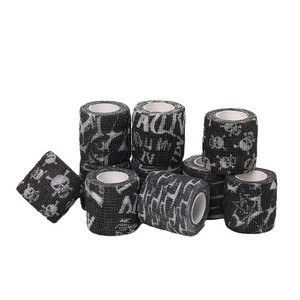 ผ้าพันกีฬาป้องกันการบาดเจ็บ แบบยืดหยุ่น ติดเองได้ ลายหัวกะโหลก สายฟ้า ความหวัง สีดำ สำหรับทุกเพศ ใช้กลางแจ้ง - Product Image 4