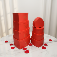 Boîte-cadeau en forme de cœur personnalisée en gros, en carton recyclé, avec pelliculage brillant, boîtes rigides, boîte à fleurs