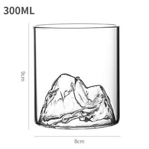 Verre à bière Guanshan transparent en borosilicate, résistant aux hautes températures, pour boissons et thé, design Montagne enneigée - Product Image 2