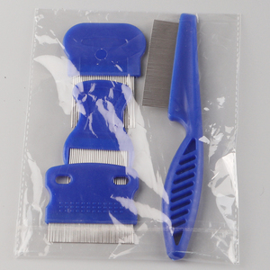 In acciaio inossidabile e plastica per la pulizia dei peli di animali domestici pettini per pulci e pidocchi per cani e gatti - Product Image 3