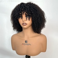 Perruques en cheveux humains en gros, cheveux vierges vietnamiens bruts avec cuticules alignées pour femmes, perruque bouclée en cheveux humains bon marché fabriquée à la machine