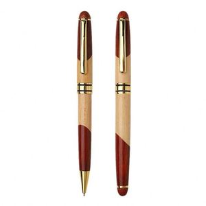 <b>Creative</b> Advertising Ballpoint Pen with Brass Bamboo Wooden Metal Finish for Signatures Logos in Office Neutral Colors <b>Gift</b> - Product Image 1