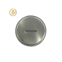 Boîte ronde en papier de 83 mm de diamètre, boîte en fer blanc avec couvercle amovible pour tirelire en fer blanc