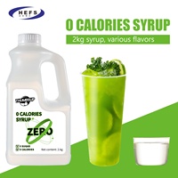 2kg de sucre concentré liquide de sirop de stevia zéro calorie pour café lait thé boutique boissons pour Boba Bubble Tea Ingrédients