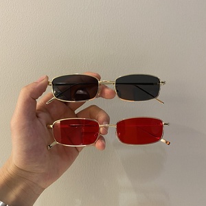 Lunettes de soleil rétro européennes et américaines, monture carrée coréenne, petites lunettes personnalisées pour hommes et femmes, tendance Hong Kong - Product Image 1