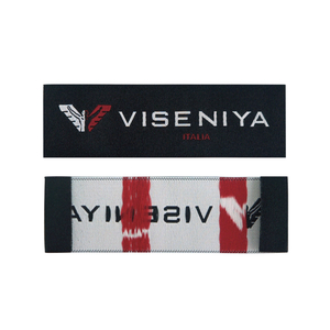 Fabricación de fábrica Camisetas lavables Tamaño Cuello Etiqueta Accesorios de ropa Etiquetas tejidas con logotipo personalizado - Product Image 5