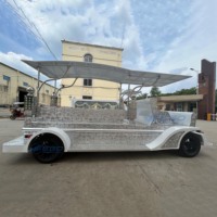Oferta Especial: Carroza Fúnebre Plateada de Transporte Especial, Vehículo para Ataúdes, Limusina Fúnebre de Lujo, Carroza Fúnebre Clásica