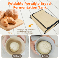 Boîte de levage pliable pour pain avec capacité de 50 à 113 unités ℉   Étuve de levage de pâte avec contrôle de température et minuterie 48H, avec grille métallique, idéale pour la levain