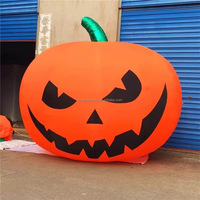 Citrouille géante lumineuse LED gonflable pour Halloween, décoration extérieure pour jardin, pelouse, fête, festival