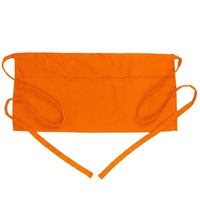 Tablier court à bretelles pour femmes et hommes Sac rembourré avec 3 poches en tissu tissé pour serveur serveur
