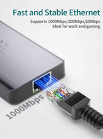 ULT-unite Type-C 8-in-1 poorten aluminium USB hub 2.0 3.0 multifunctionele adapter USB-C splitter laptop desktop computer voorraad