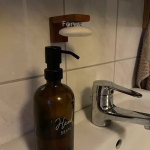 <span class=keywords><strong>Porte</strong></span>-<span class=keywords><strong>savon</strong></span> magnétique en <span class=keywords><strong>bois</strong></span> en caoutchouc massif verni fabriqué à la main - Product Image 6