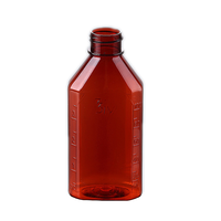 Bouteille ovale en plastique pour médicaments liquides Conteneur de bouteille pour médicaments contre la toux Sirop Impression sérigraphique Avantis PET résistant aux enfants 12oz 16oz