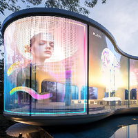 Écran LED transparent P10 auto-adhésif, clair comme du cristal, pour signalétique de vitrine de centre commercial